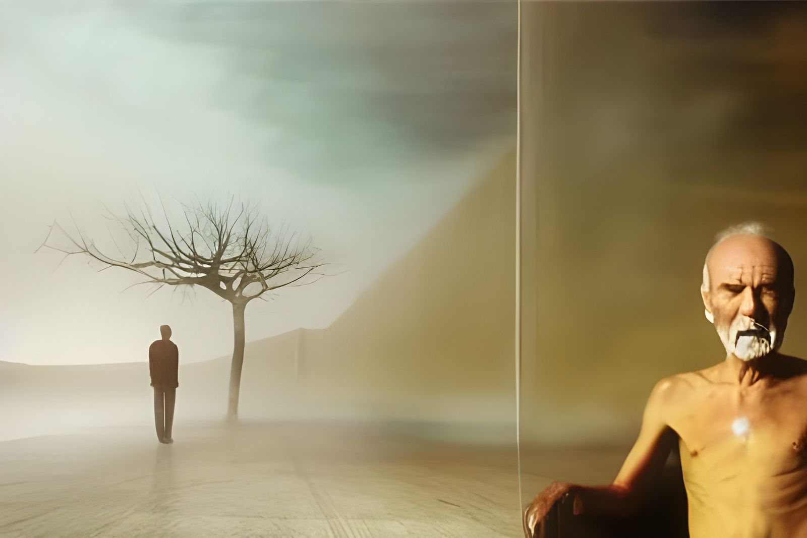 Post-Apocalyptic Solitary Man: Surreal Digital Art