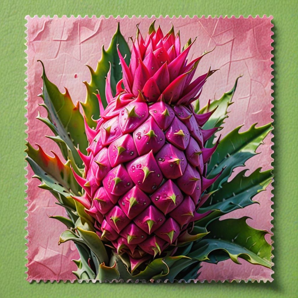 Dragonfruit Postage Stamp Concept Art