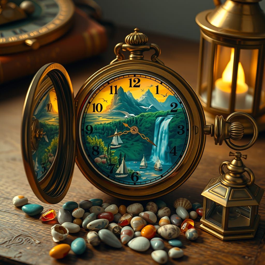 Surreal Pocket Watch Reveals Miniature Emerald Landscape at ...