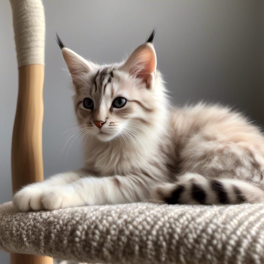 Lynx Point Cat with Striped Legs