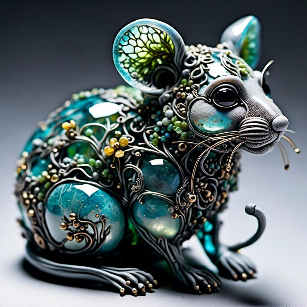 Bioluminescent Glass Mice Underwater