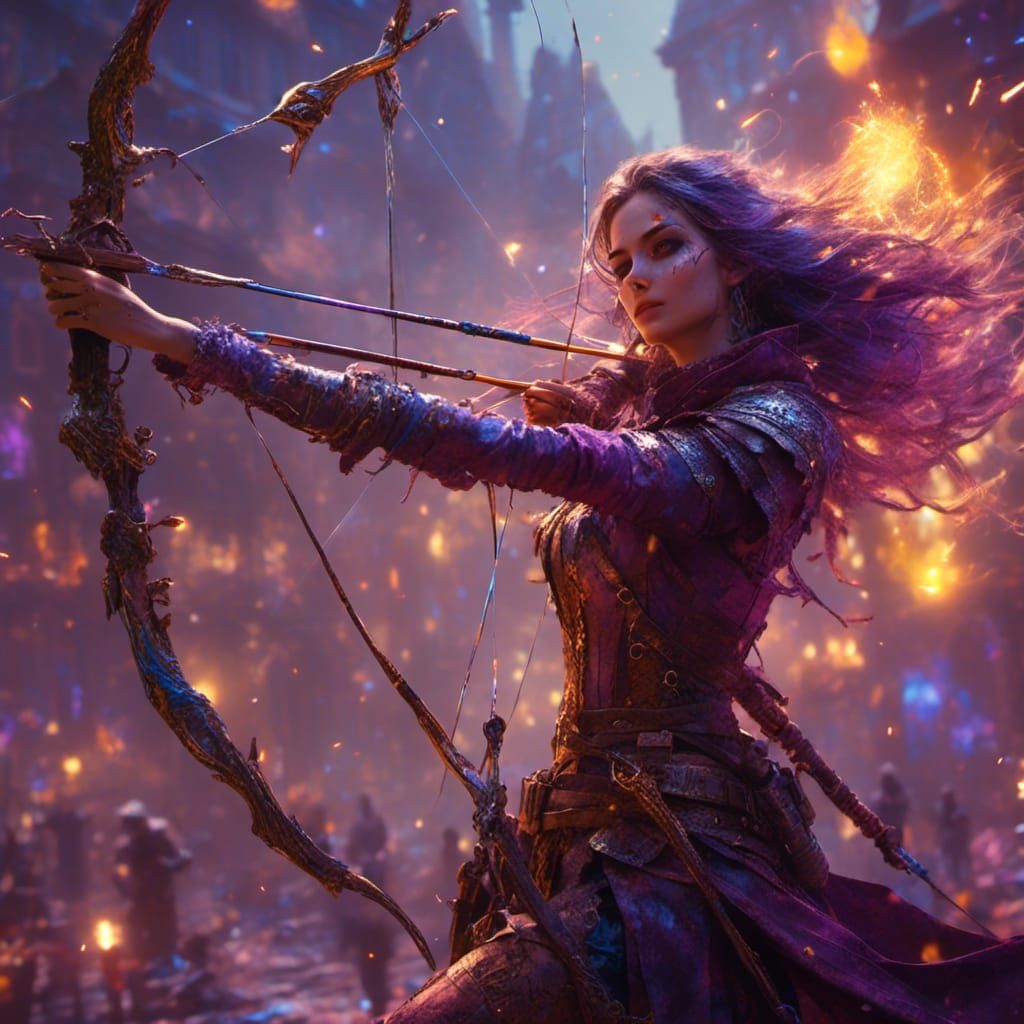 Fantasy Archer Masterpiece in Dark Fantasy Style