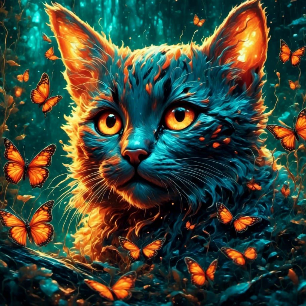 <lora:CUTE-Critters:1.0> <lora:Cute Animals:1.0> Two Iridesc...