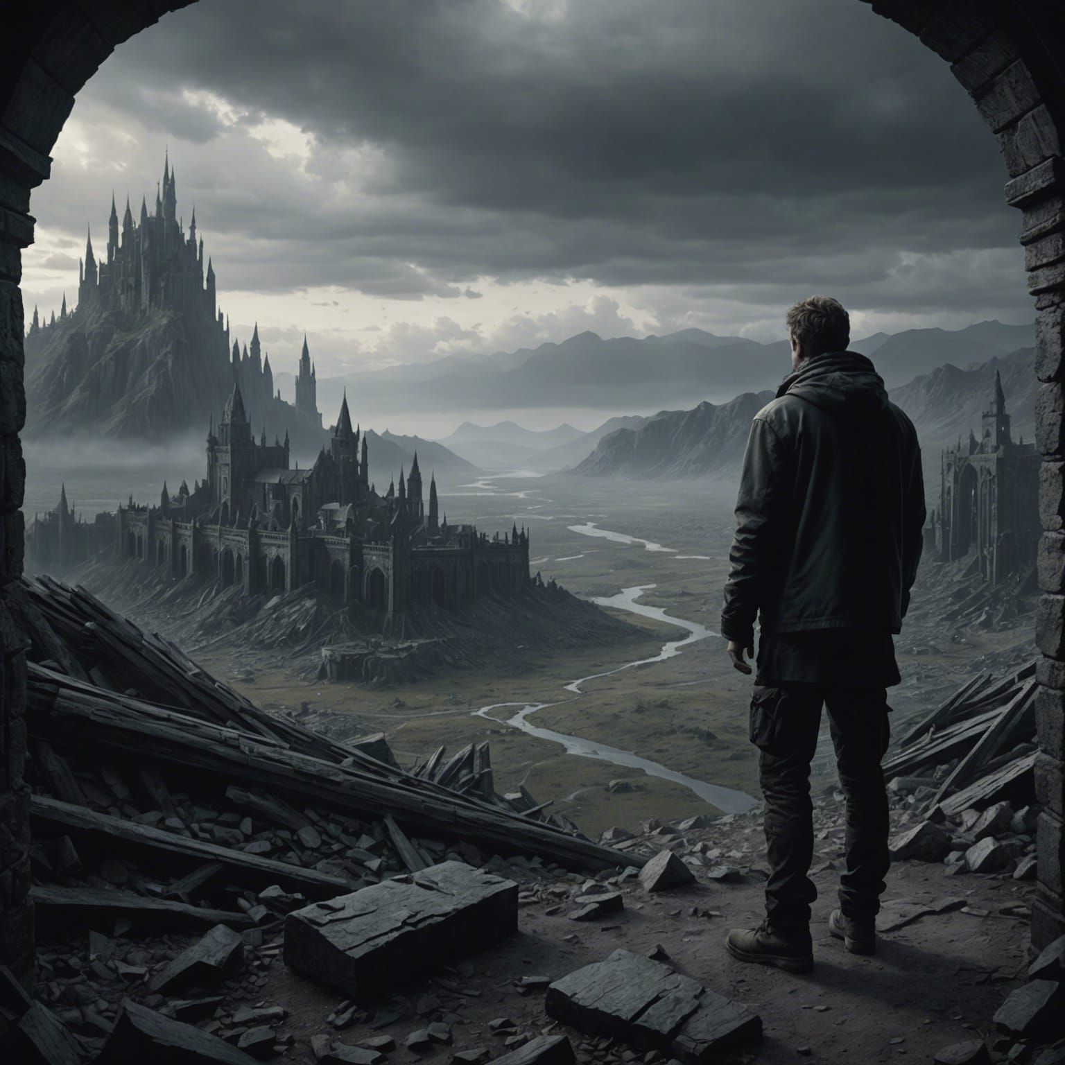 Scared and Alone: Detailed Matte Painting