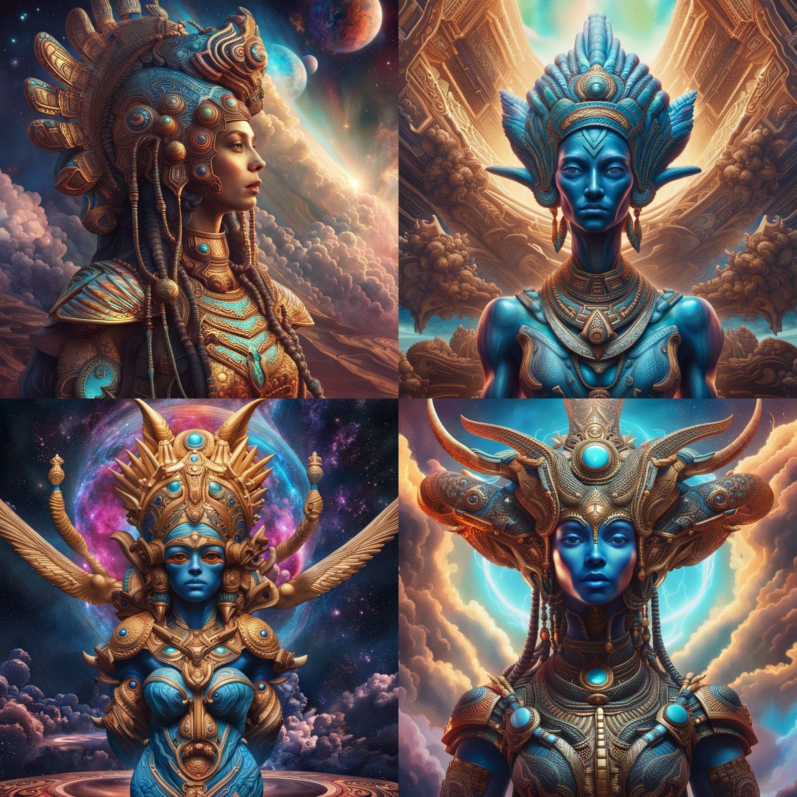 Anunnaki God Anu: Hyperrealistic Sky Representation