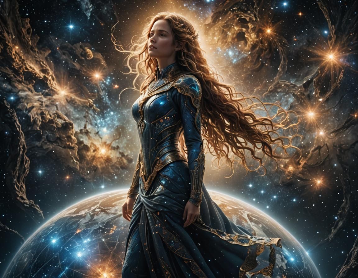 Hyperrealistic Pleiadian Portrait in High Definition