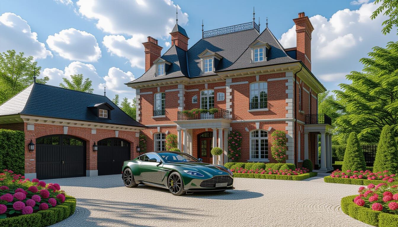 Victorian Chateau with Aston Martin DBX 707