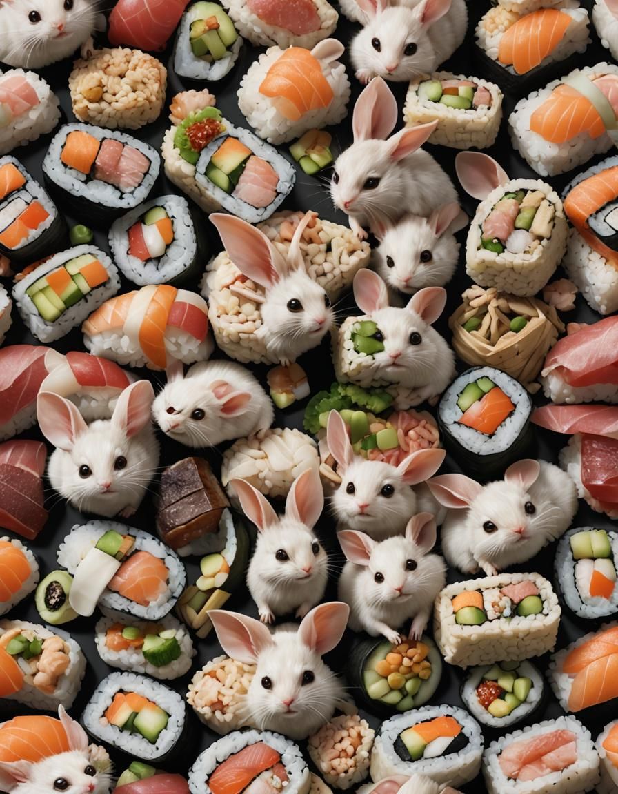 Detailed Sushi Jerboa Matte Painting