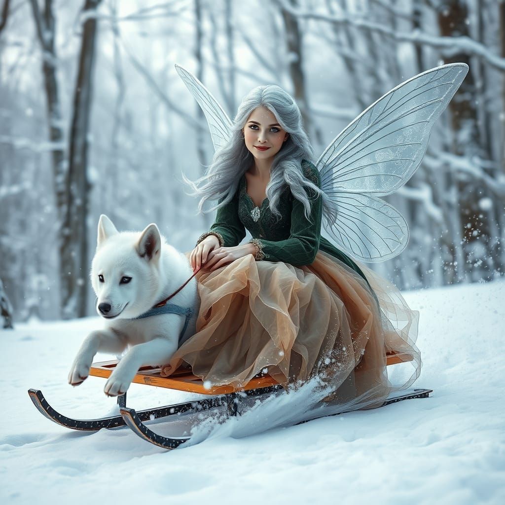 In a snowy forest...