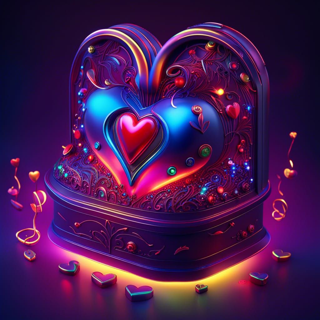 Heart Pacemaker Music Box with Volumetric Light