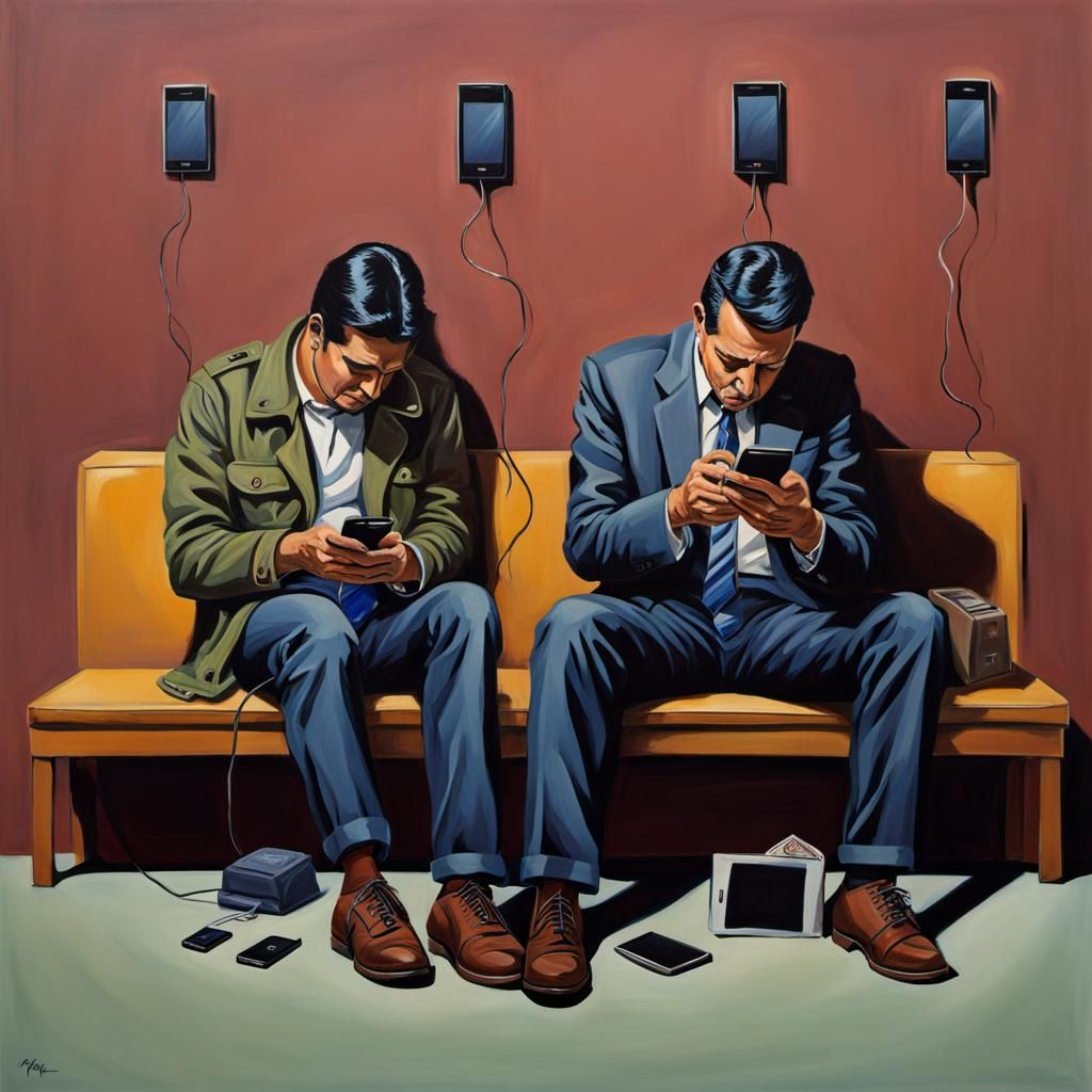 Cell Phone Addiction: A Political Art Commentary
