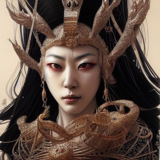Hyperrealistic Japanese Goddess of Women