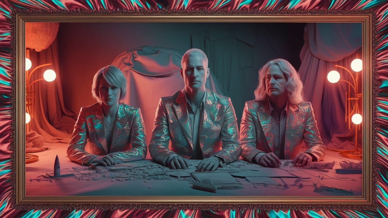 Vibrant Maximalist Poster Art Tableau