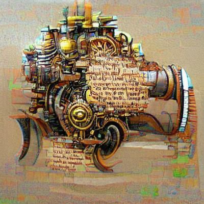 Steampunk Engine Generated by AI