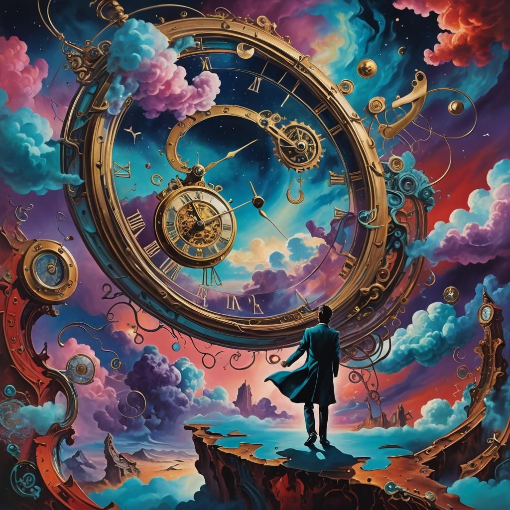 Surreal Space Clock Album Cover Art