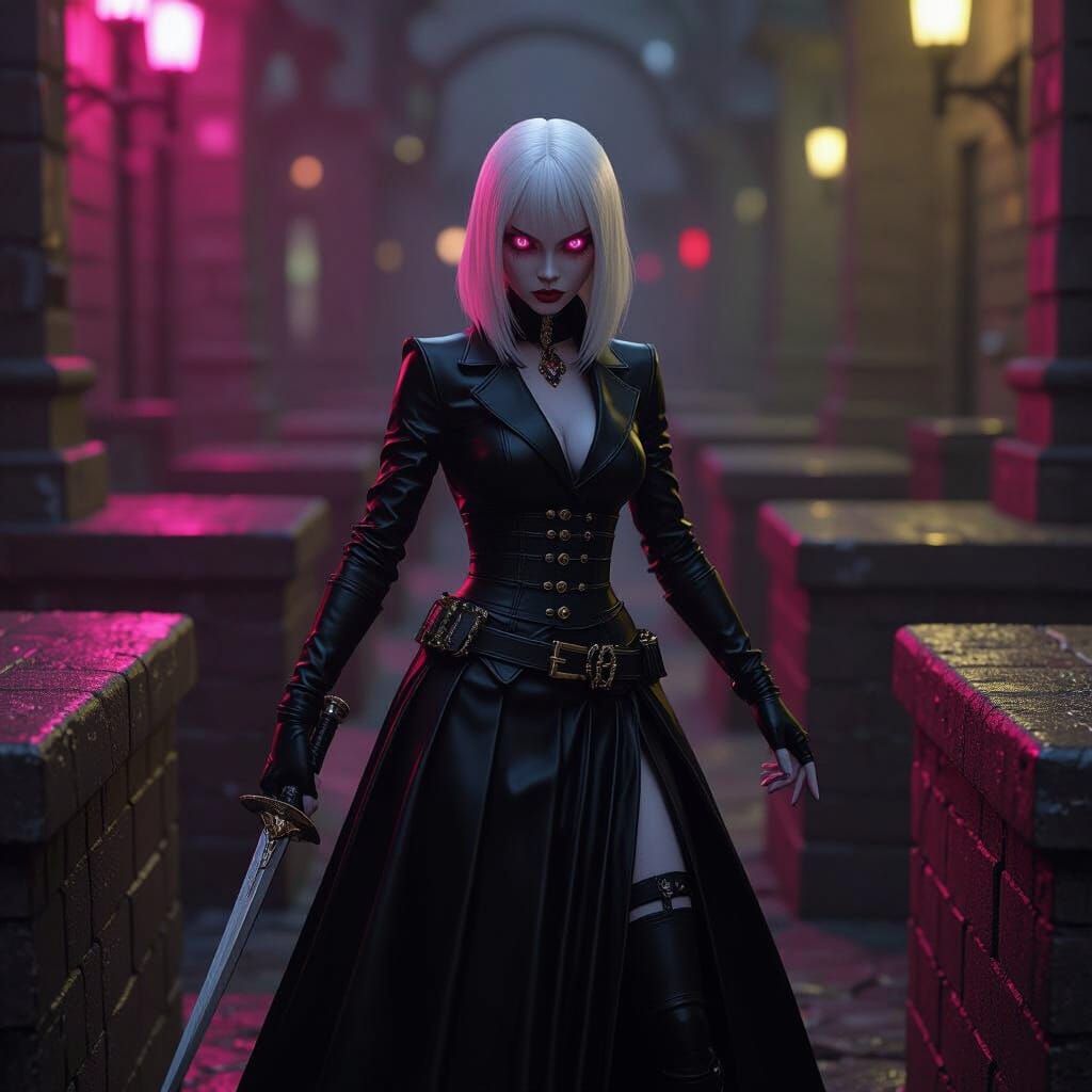 Albino in Maze: 3D Cinematic Videogame Art