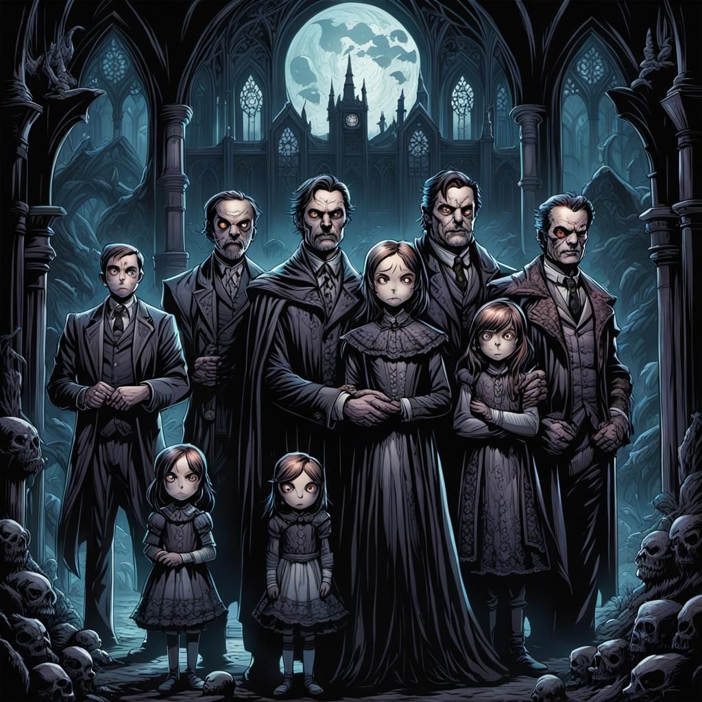 Gothic Family Portrait of a Possessed Family