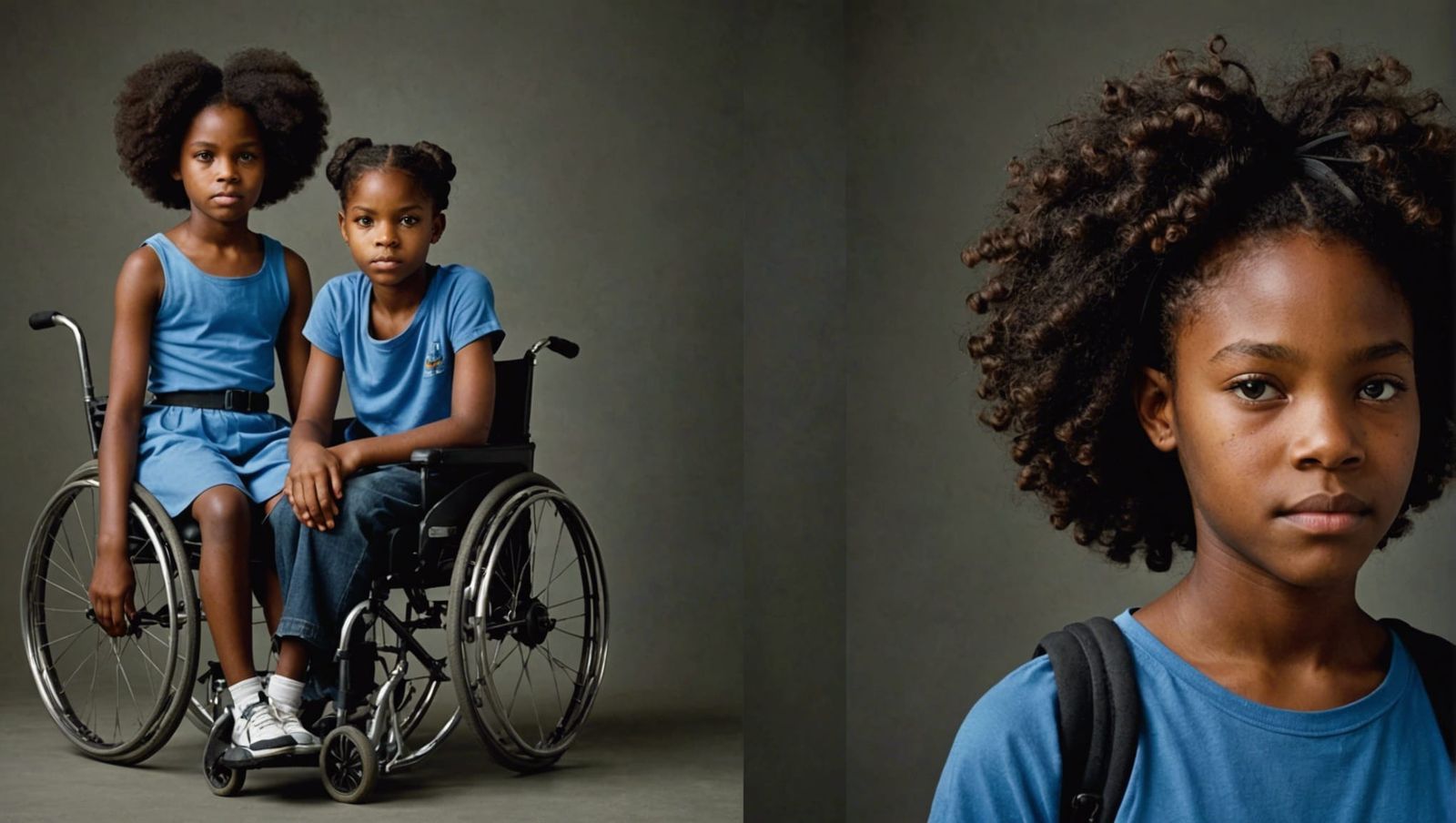 Guinee: Character Sheet of a Girl in Wheelchair