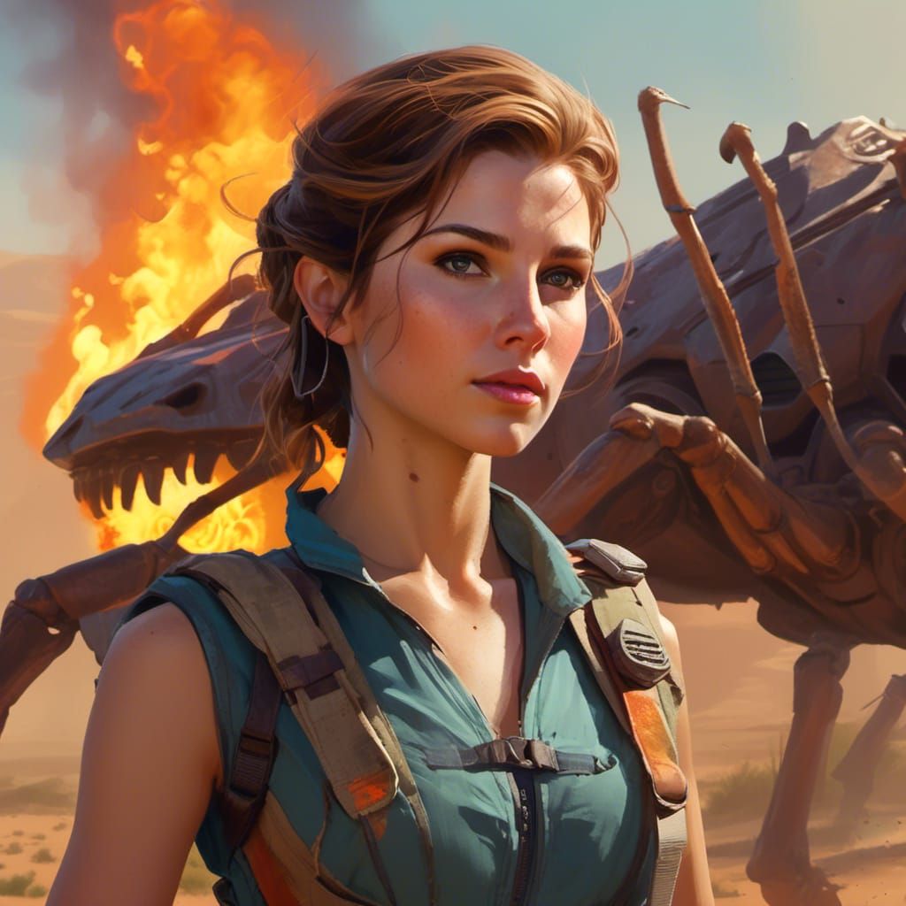 1950s Sci-Fi: Woman vs. Giant Ants in Desert