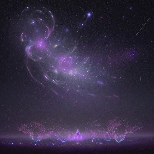 Enchanted Celestial Garden: A Cosmic Tapestry of Color