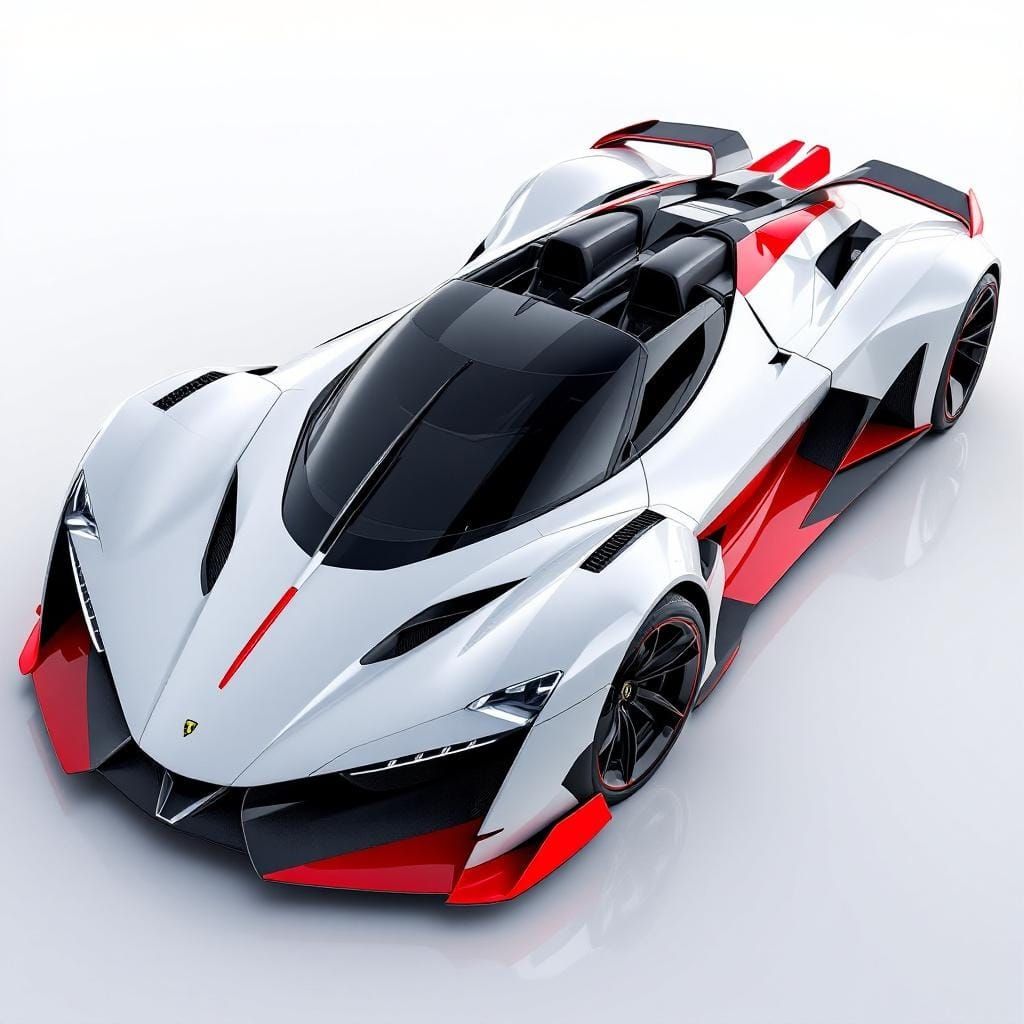 Futuristic Hypercar Design in Duotone Finish