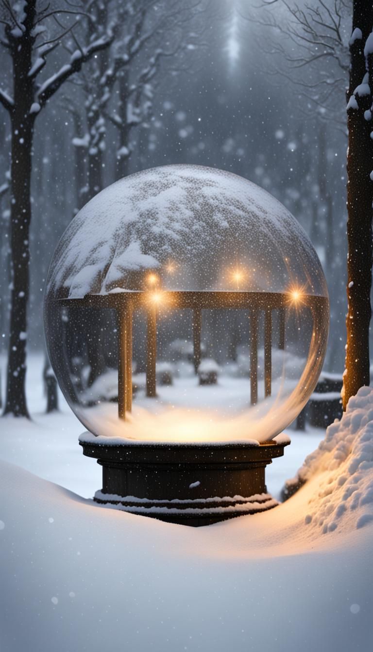Hyperrealistic Stardust Snow Globe