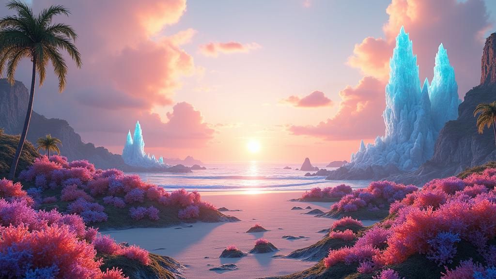 Alien Beach Moss Planet in Ultra HD Realism