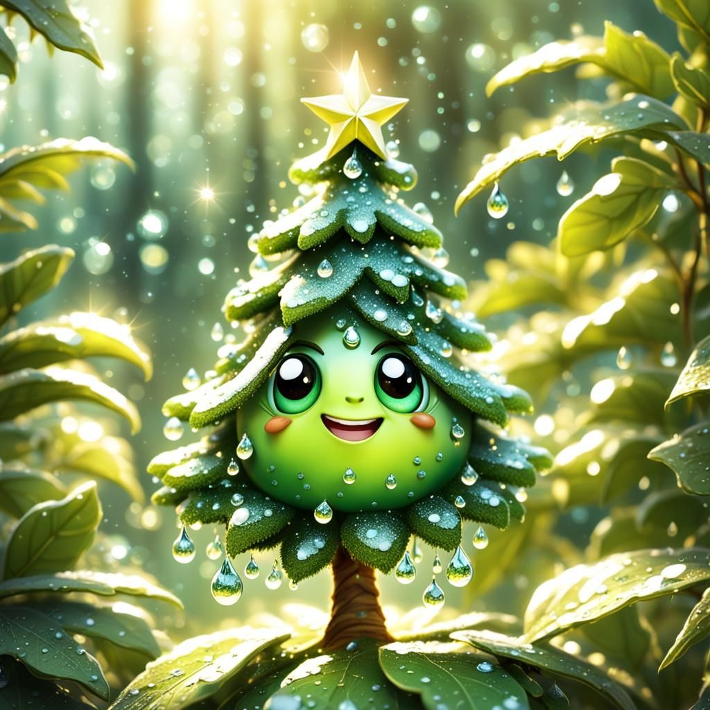 Enchanting Christmas Tree Practicing Martial Arts: Pixar Sty...