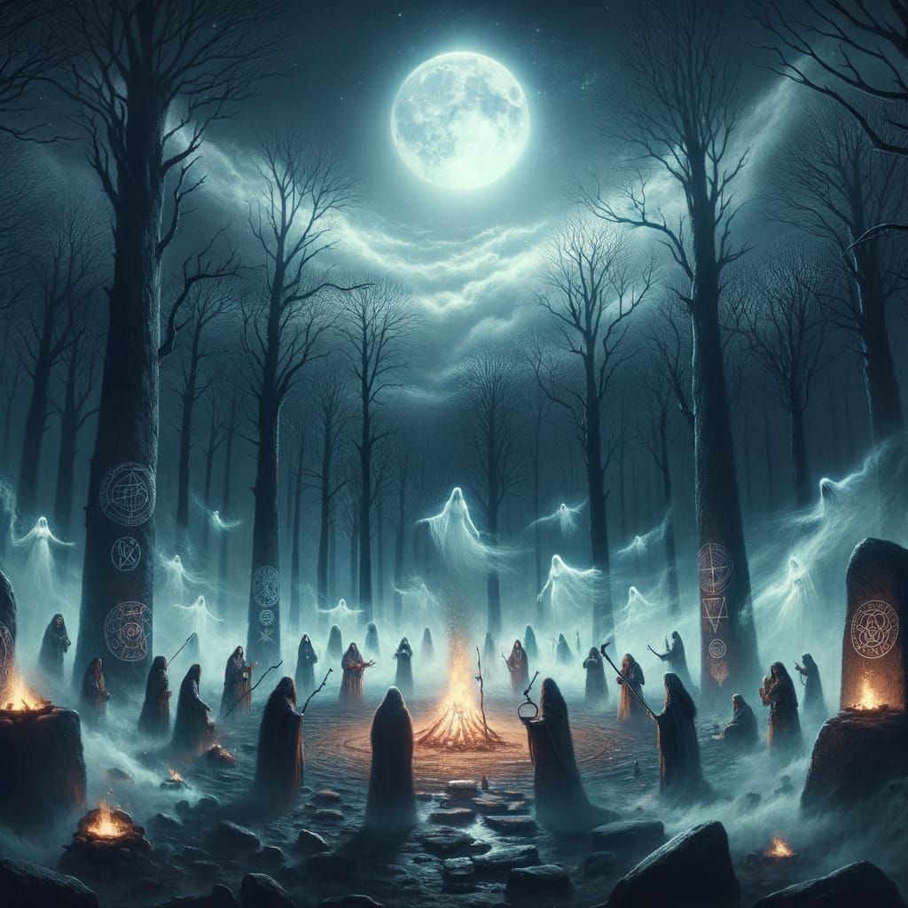 Samhain Ritual in Ancient Celtic Forest
