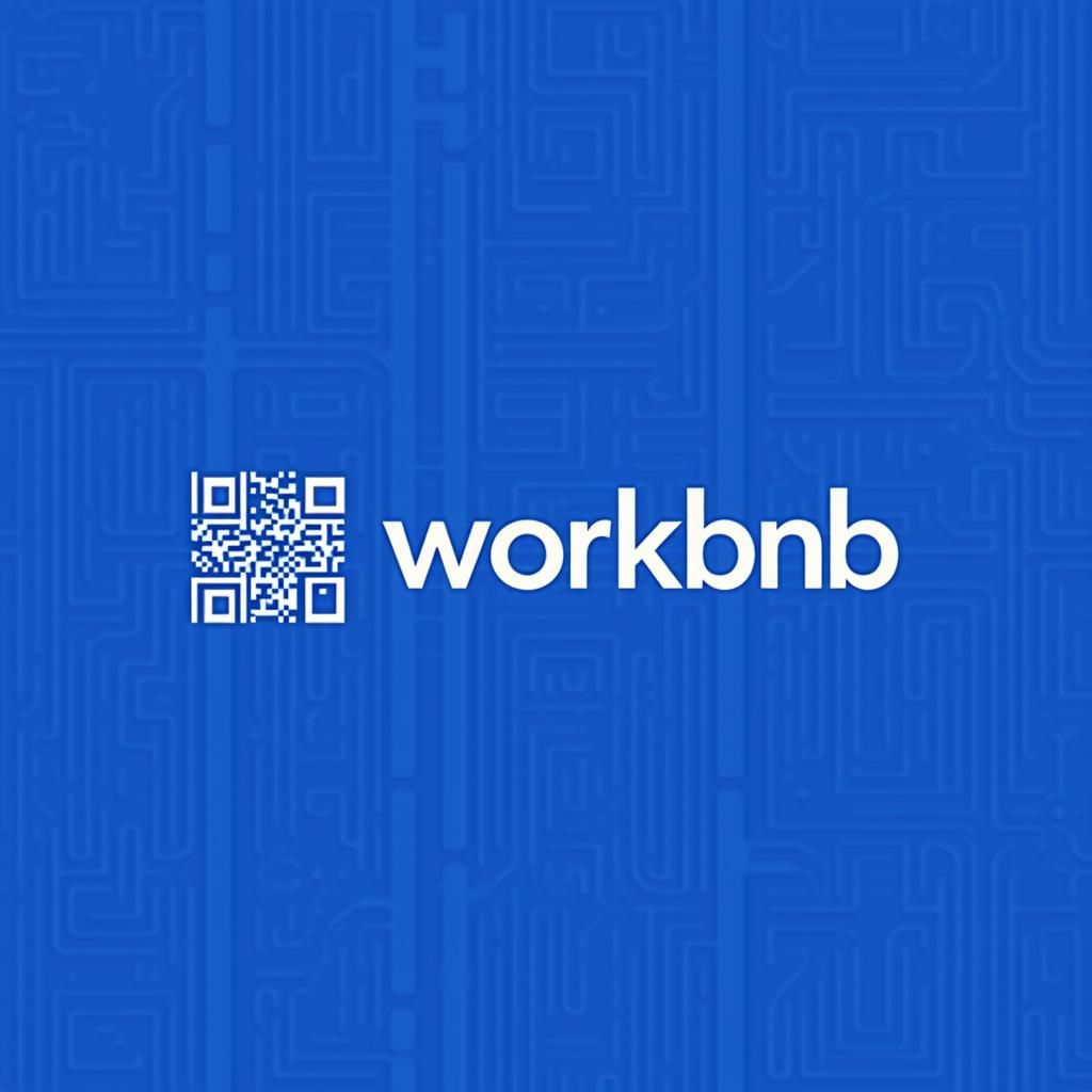 Workbnb Corporate Logo with QR Code, Minimalist Design