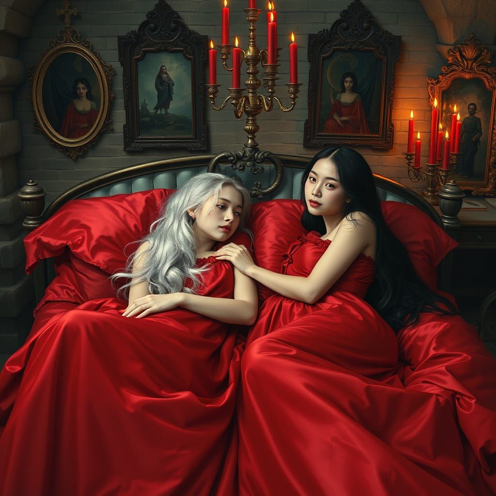 Gothic Girls in Hyperrealistic Splendor