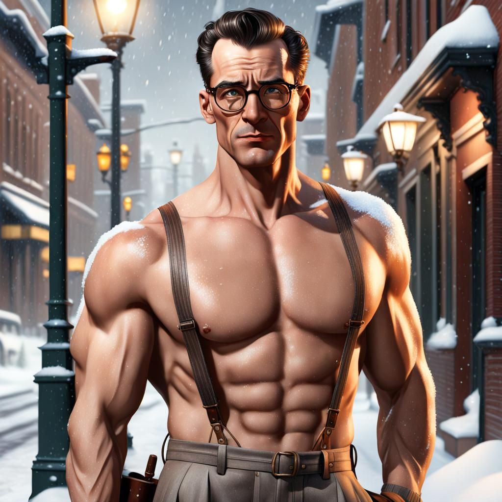 1950s Detective Portrait in Hyperrealism Style