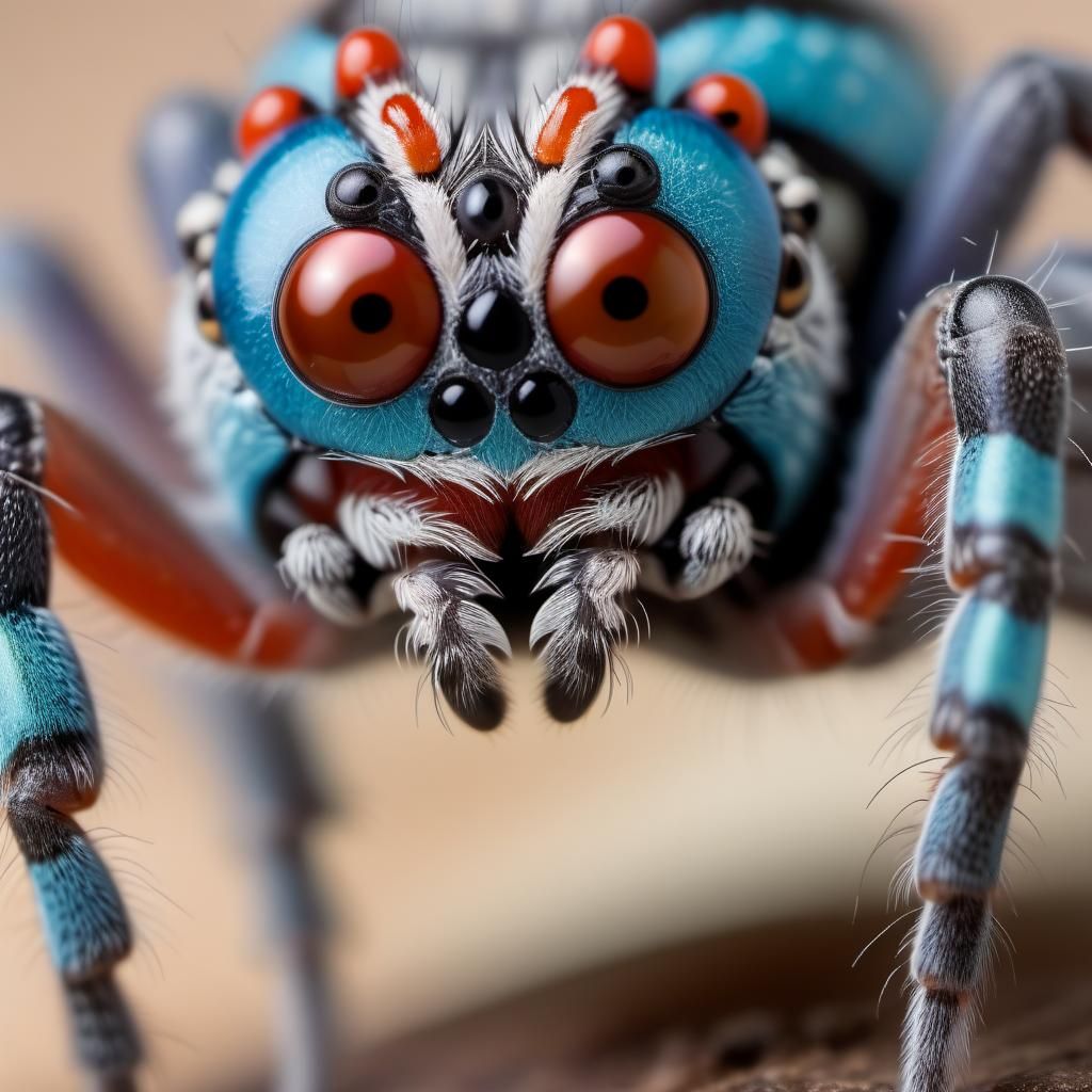 Macro Photo of a Maratus Volans in 8K