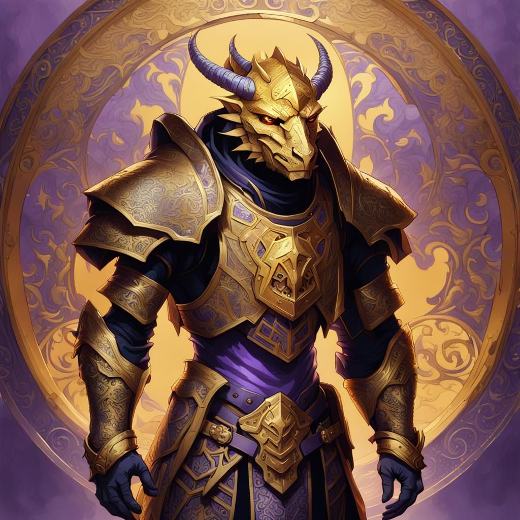 Dragonborn Artificer Tinkering Armor: Dark Fantasy Concept A...