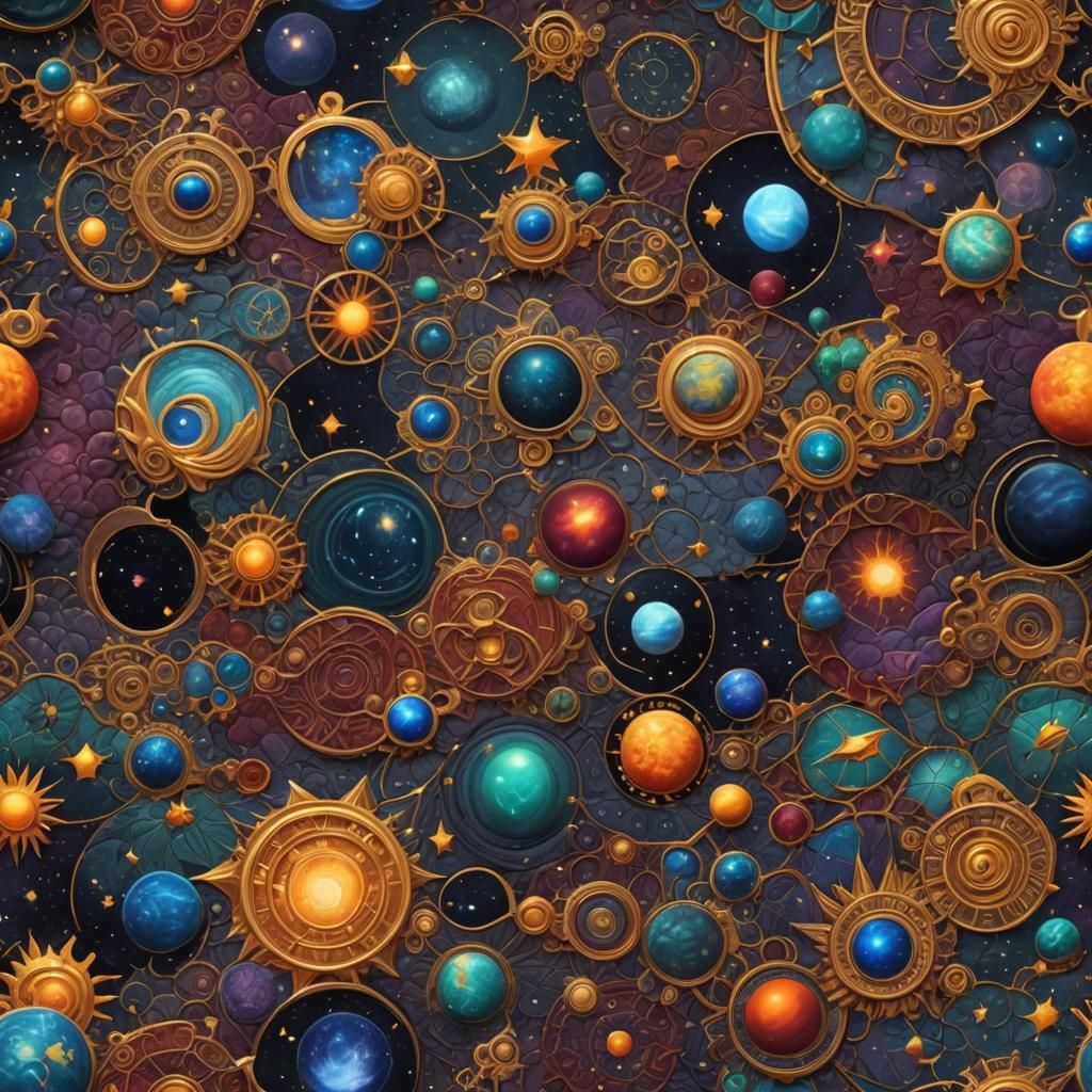 The Universe as a Quilt: Detailed Matte Painting