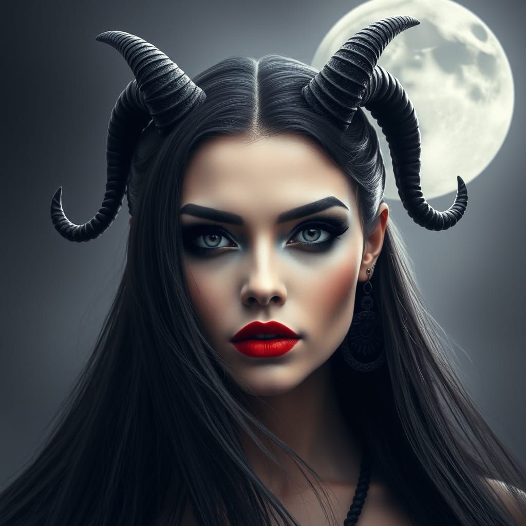 Ethereal Goddess in Muted Grey Tones