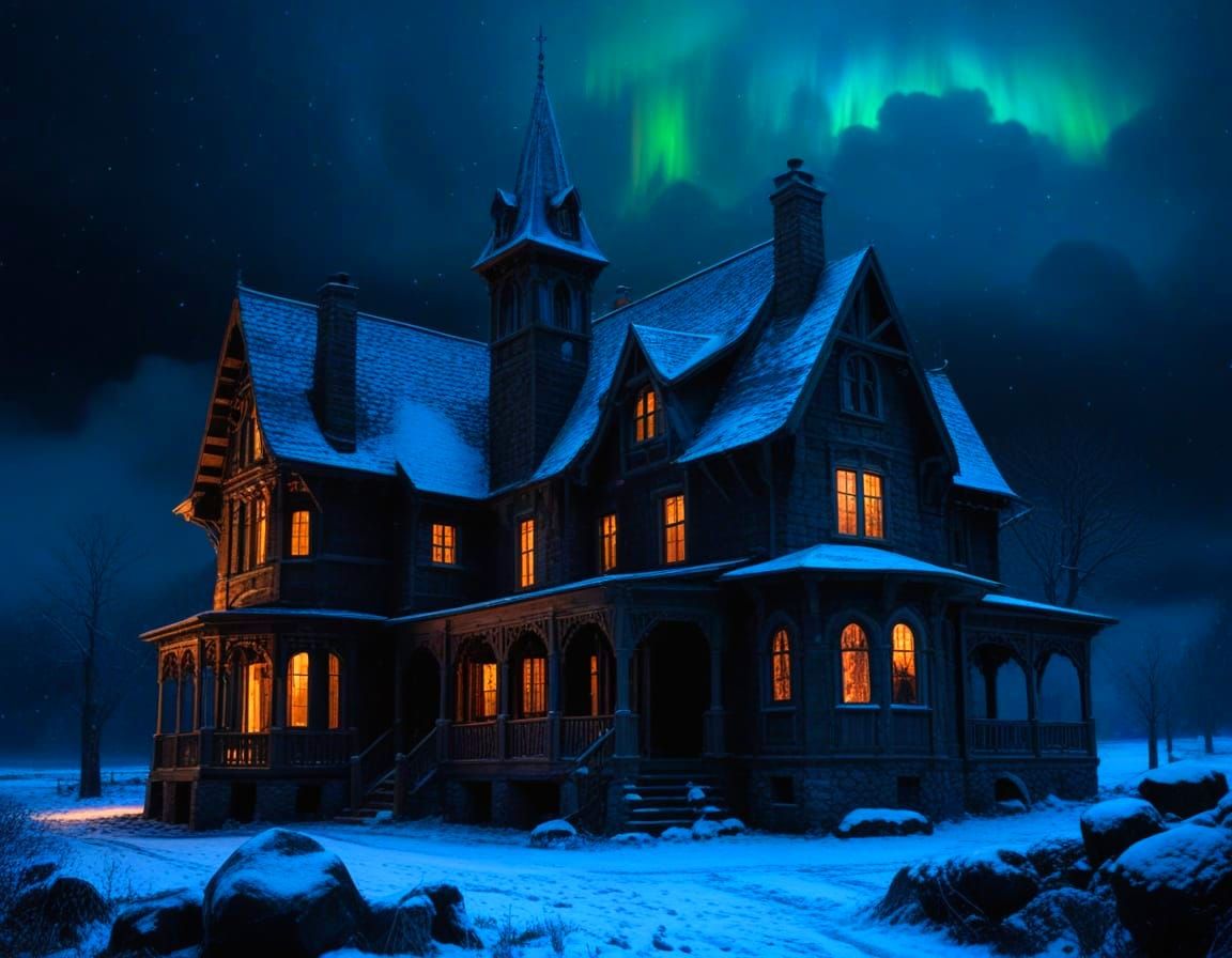 Spectacular Gothic Winter Home in Ethereal Landscape