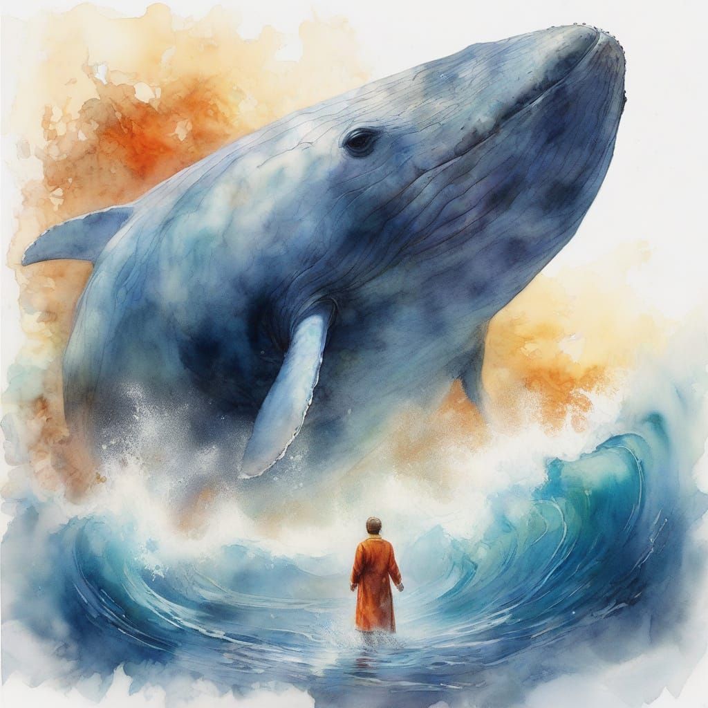 Whale's Majestic Mouth Reveals Biblical Prophet Jonah in Hyp...