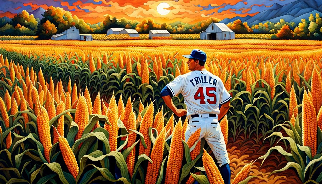 Field of Dreams Baseball Game: Digital Illustration
