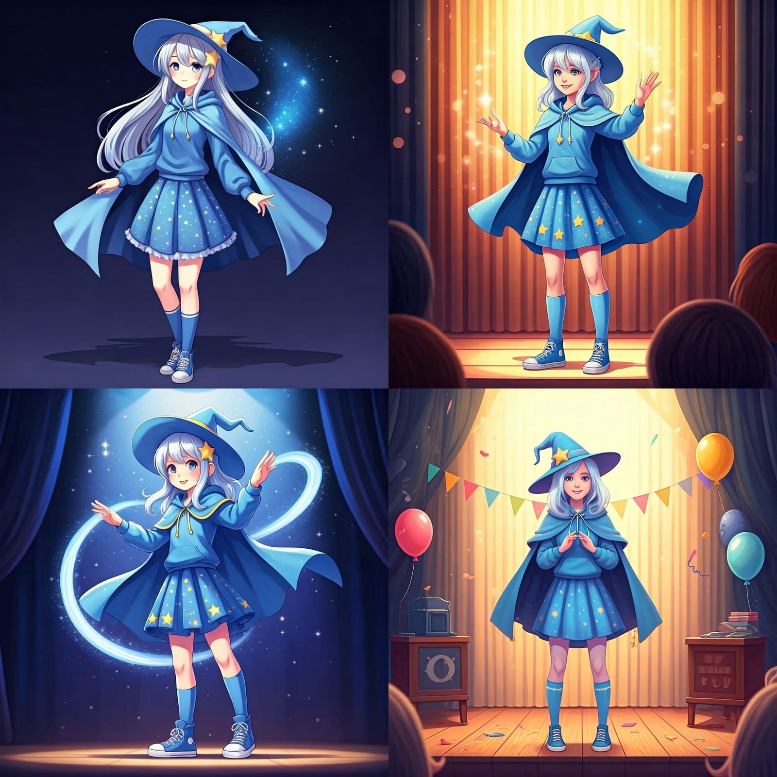 Confident Young Magician Performs at School Talent Show