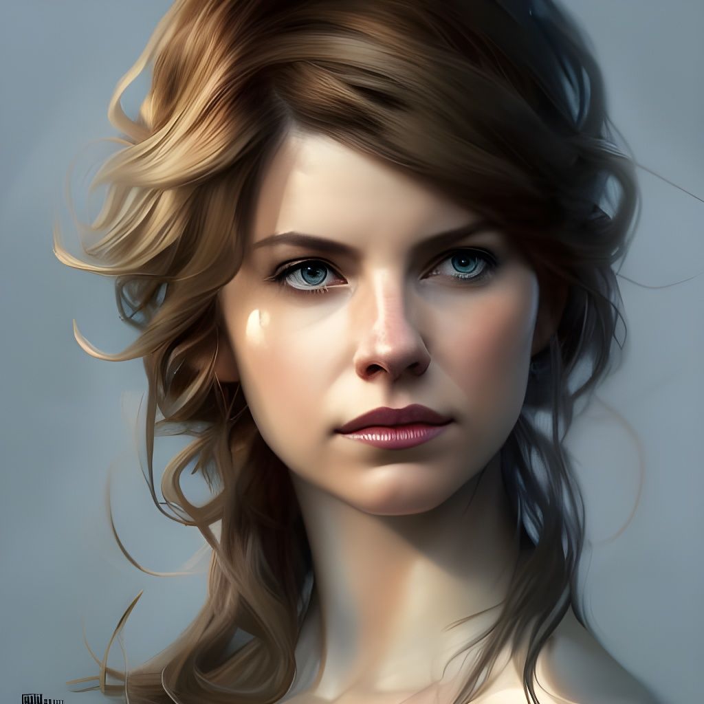 Four Women Portrait in Artgerm and Mucha Style