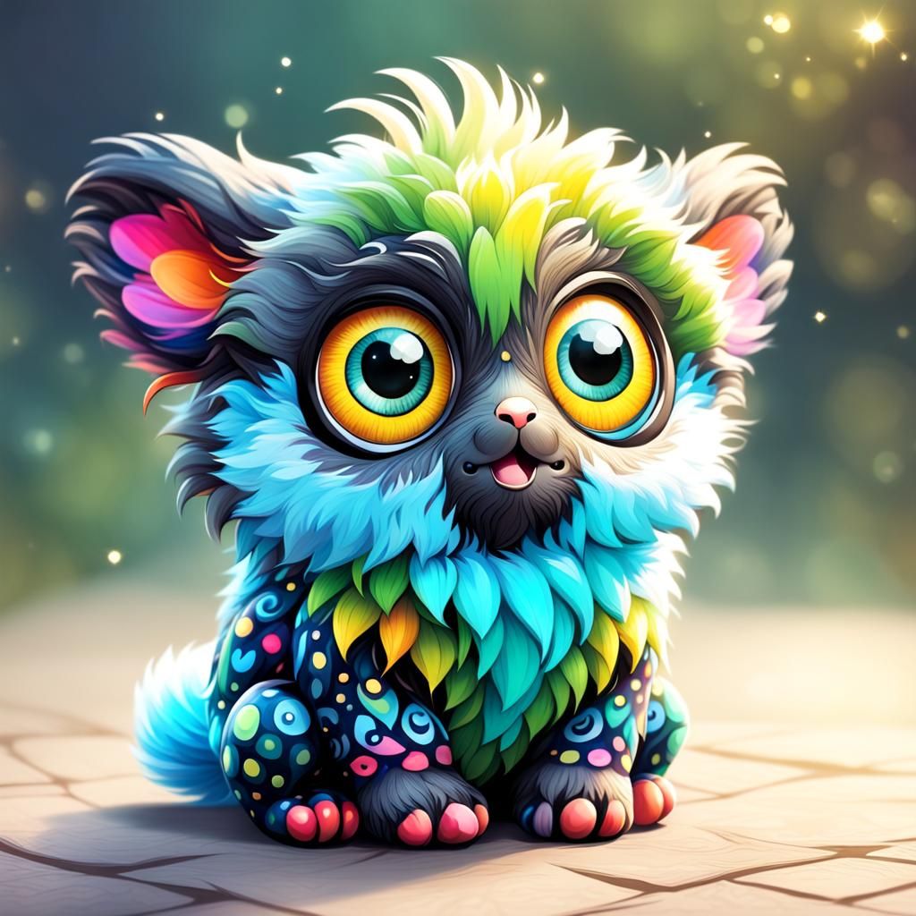 Charming Mischievous Critter with Expressive Eyes
