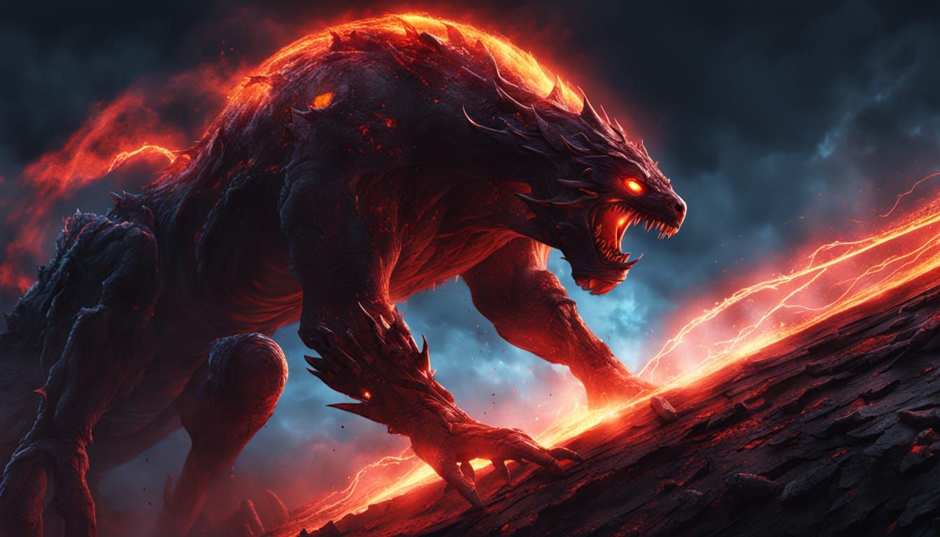 "A colossal, nightmarish energy beast, the Monster of the Id...