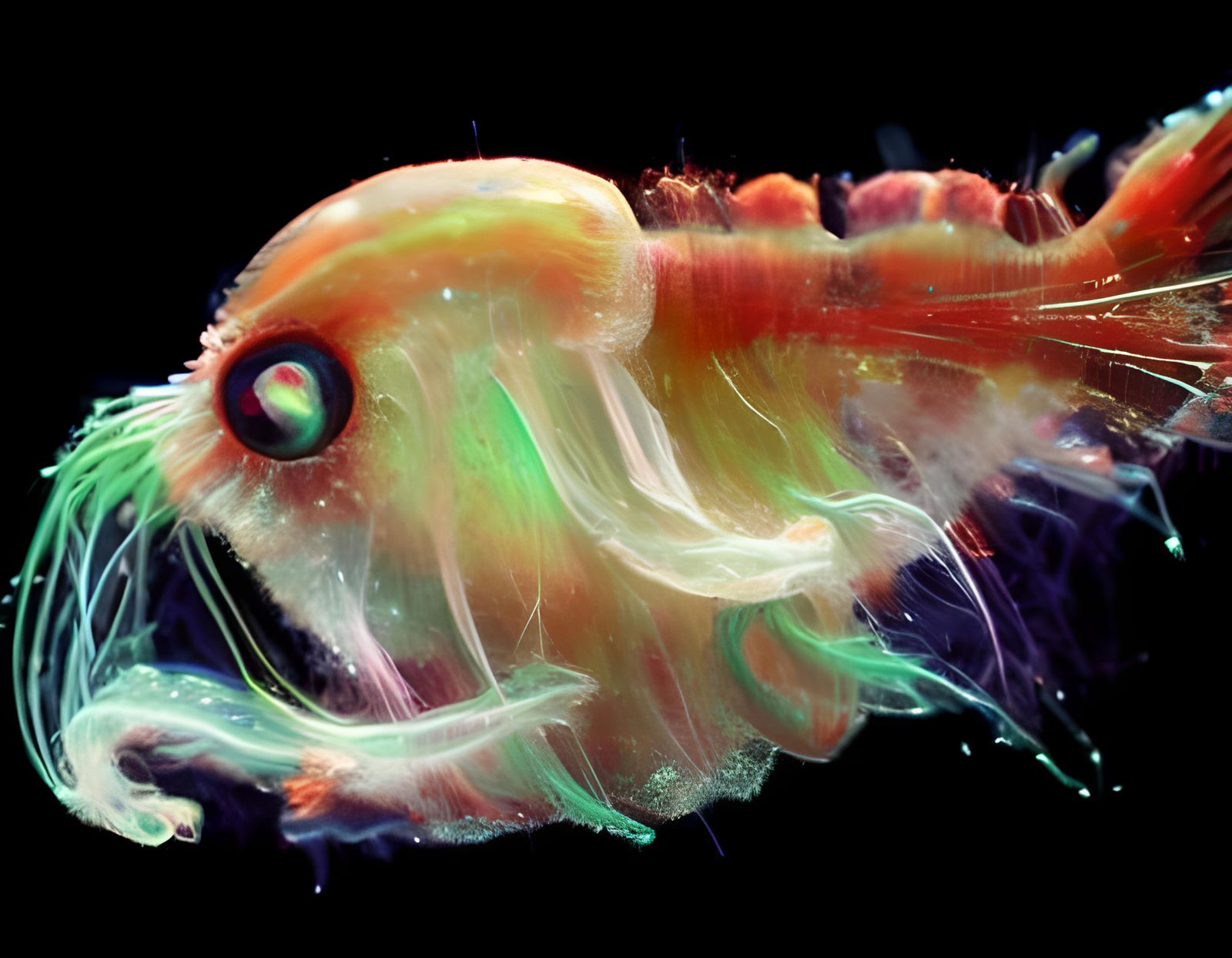 Deep Sea Viperfish with Effervescent Glow