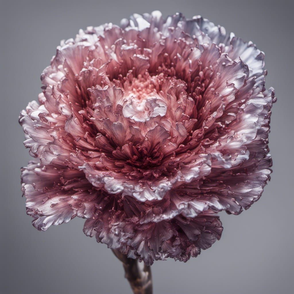 Galactic Crystal Carnation in Hyperdetailed Style