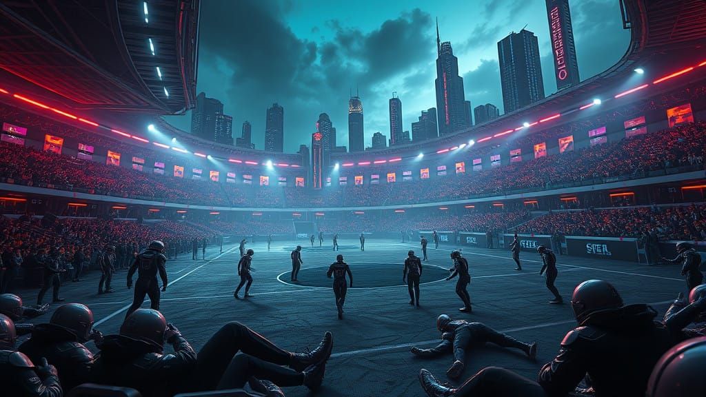 Fearball: Deadly Futuristic Sport in High-Tech Stadium