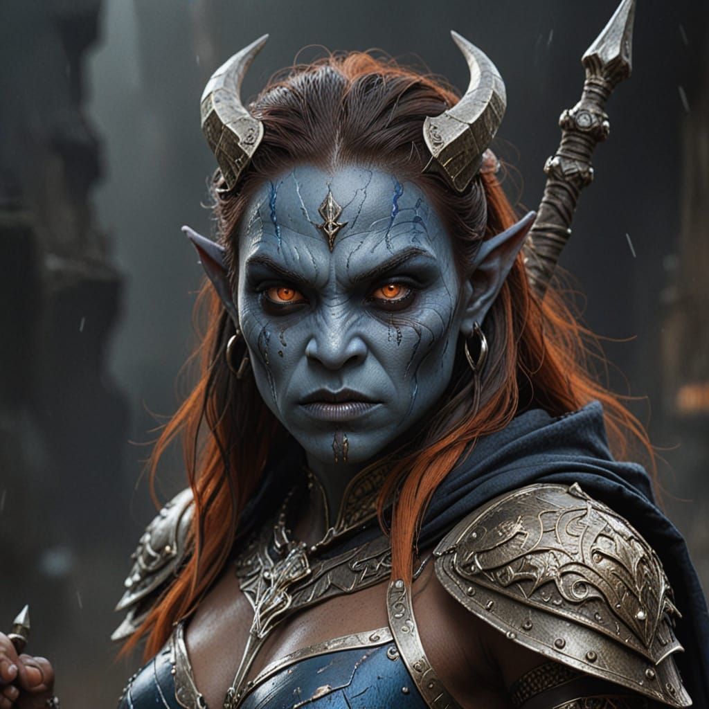 Blood Queen in Cinematic Dark Fantasy Style