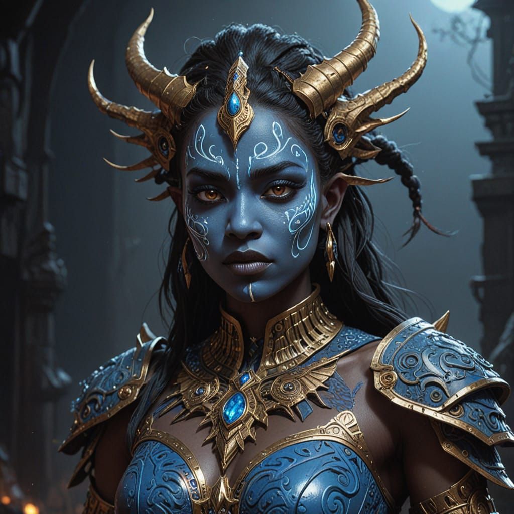 Ethereal Blood Queen Embodied by Dark Orc in Whimsical Dark ...