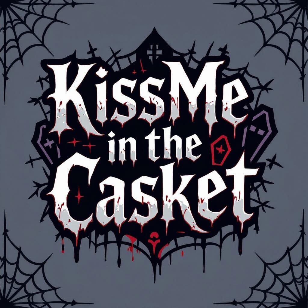 Gothic Logo Design: KissMeInTheCasket with Spooky Font