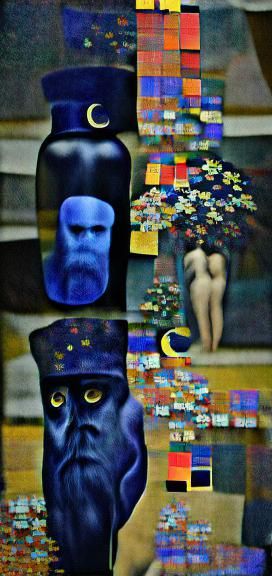 Unraveling Mind in Indigo: Geometric Art